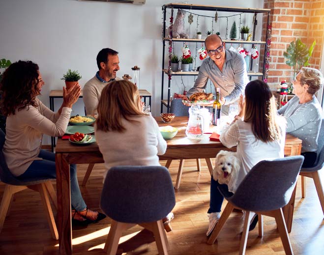 family eating